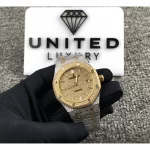 Audemars Piguet Royal Oak “Iced Out Yellow Gold” 15400SR.OO.1220SR.01 Premium Duplicate - Image 2