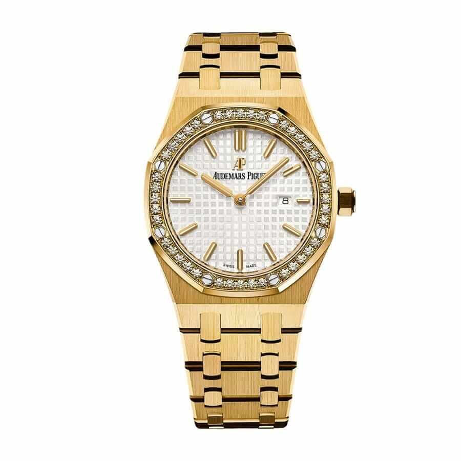 audemars-piguet-royal-oak-selfwinding-yellow-gold-67651ba-zz-1261ba-01-replica.jpg Audemars Piguet Royal Oak 67651BA.ZZ.1261BA.01 “Diamond Bezel” Collector’s Replica - Image 1