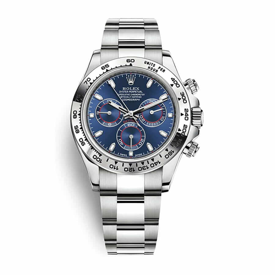 daytona-white-gold-blue-dial-replica.jpg Rolex Daytona Cosmograph 116509 “White Gold Blue Dial” Mirror Clone Quality - Image 1