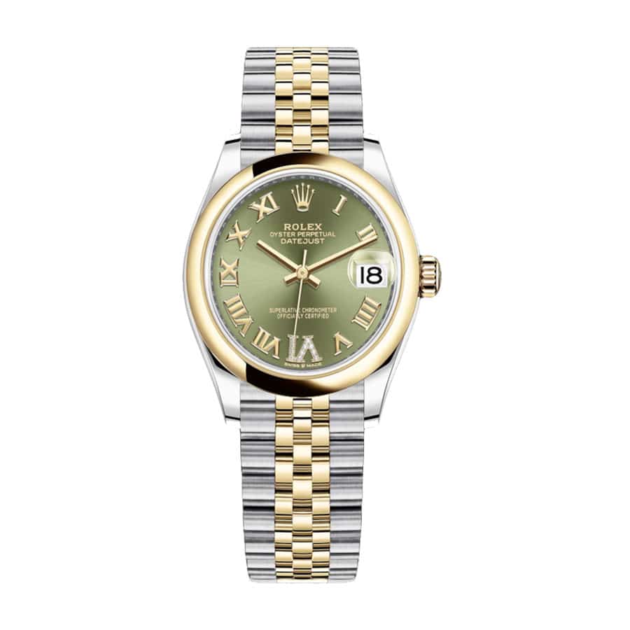 rolex-datejust-278243-31mm-gold-steel-green-dial.jpg Datejust Green Roman Super Clone 278243-0016 United Luxury Deluxe Replica Edition - Image 1