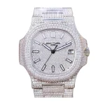 Patek Philippe Nautilus “Iced Out??5719/10G Authentic Copy 1:1