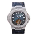 Patek Philippe Nautilus 5711 Tourbillon “Jumbo” Blue Dial Super Accurate Clone